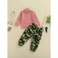 thumbnail image 4 of Qmyliery Baby Girl Autumn Clothes Set, Long Sleeve Sweater + Camouflage Pants Gift, 4 of 9