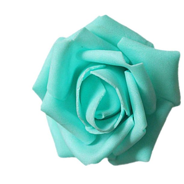 Paquete de 50 flores biónicas artificiales Matsuzay rosas de simulación de espuma PE Azul JJ18310-12