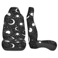 thumbnail image 3 of Honeii Crescent and Stars Print Car Seat Covers 2 Pieces, Full Set Universal Seat Covers for Cars, Waterproof Auto Seat Protectors, 3 of 7