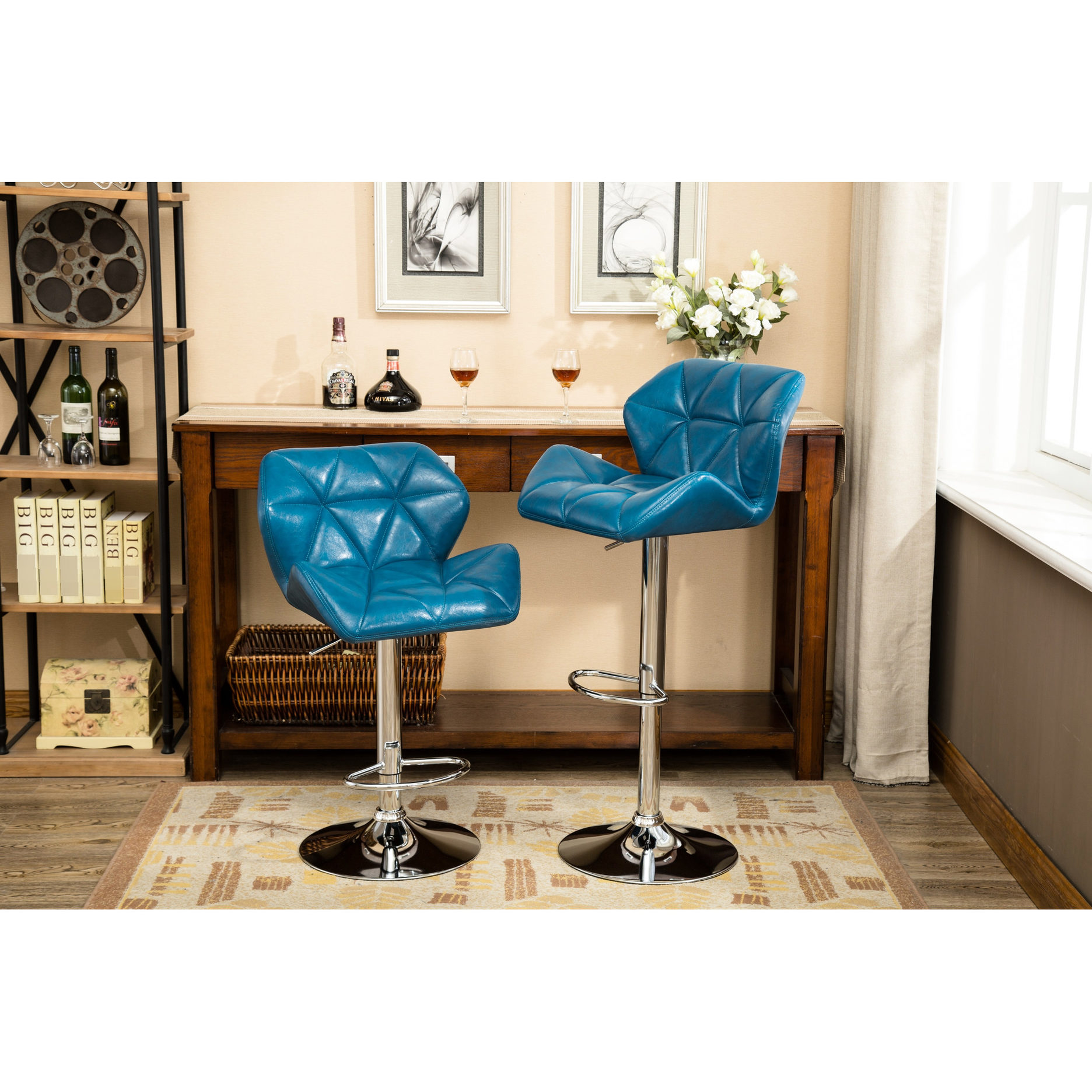 アシュレイファニチャー North Shoreノースショア 回転式 バースツール North Shore Tall Upholstered Swivel Barstool - Walmart.com