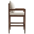 thumbnail image 5 of Counter Stool Chair, White, Fabric, Wood, Bar Pub Cafe Bistro Dining Kitchen Hospitality Restaurant, Modern Contemporary, HB37883, 5 of 9