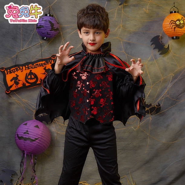 Blooplife Disfraces De Halloween Para Niños , Juego De Fiesta De Bruja De Vampiro , Conjunto Niñas , Capa De Calabaza , Ropa De cosplay
