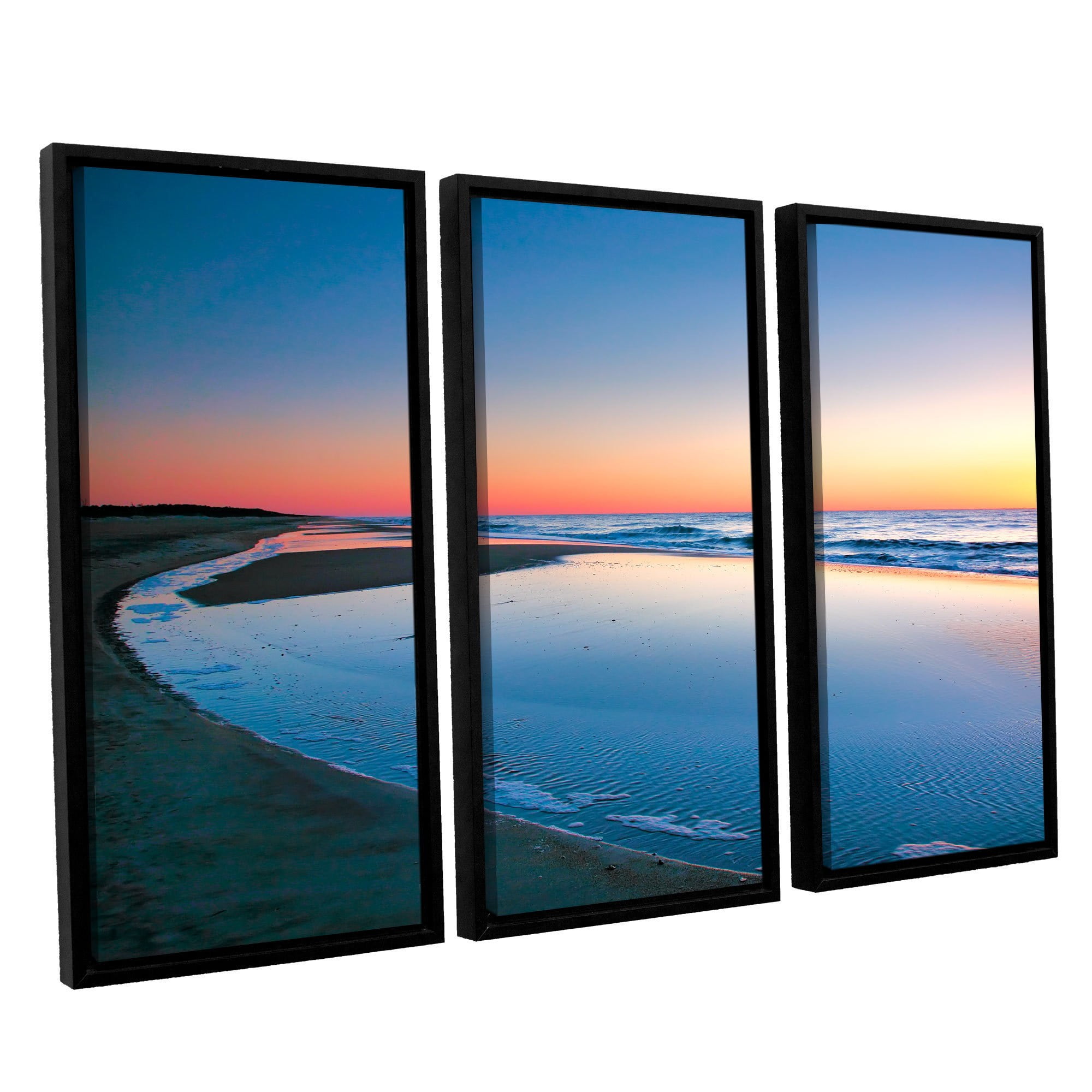 ArtWall Steve Ainsworth "Sea And Surf" 3-Piece Floater-framed Canvas Set