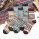 thumbnail image 3 of Calcetines de lana Yinane 5 pares grueso cálido tejido acogedor tamaño libre para hombre, 3 of 8