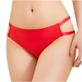 thumbnail image 2 of YWDJ Womens Cheeky Panties No Show Lightweight G String No Show Sexy Lingerie Thongs Panties Silk Hollow Out Underwear Red L, 2 of 9