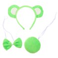 thumbnail image 1 of 1 juego de disfraz de oso de Halloween, diadema con orejas de animal, pajarita y nariz de oso para niños y adultos, accesorio de cosplay para Halloween, fiestas de Navidad, recuerdo, 1 of 8