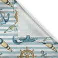 thumbnail image 4 of Ambesonne Nautical Window Valance, Anchor Wheel Starfish, 54" X 12", Blue and Apricot, 4 of 5