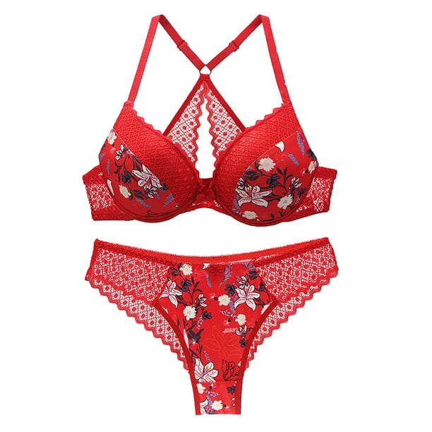Conjunto de lencería para mujer Sujetador y bragas sexy Conjunto de lencería fina de verano Fridja nalpqowj32868