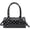 Black, variant on Hsqqdc Polka Dot Cylindrical Handbag Retro PU Leather Crossbody Shoulder Bag for Daily Work and Travel