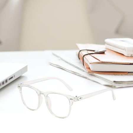 Fashion Eyeglasses ,Transparent Flat Mirror , Light ,Anti Eye Fatigue Spectle ,Lightweight Eyewear for Women Screens Work Gaming - Clear