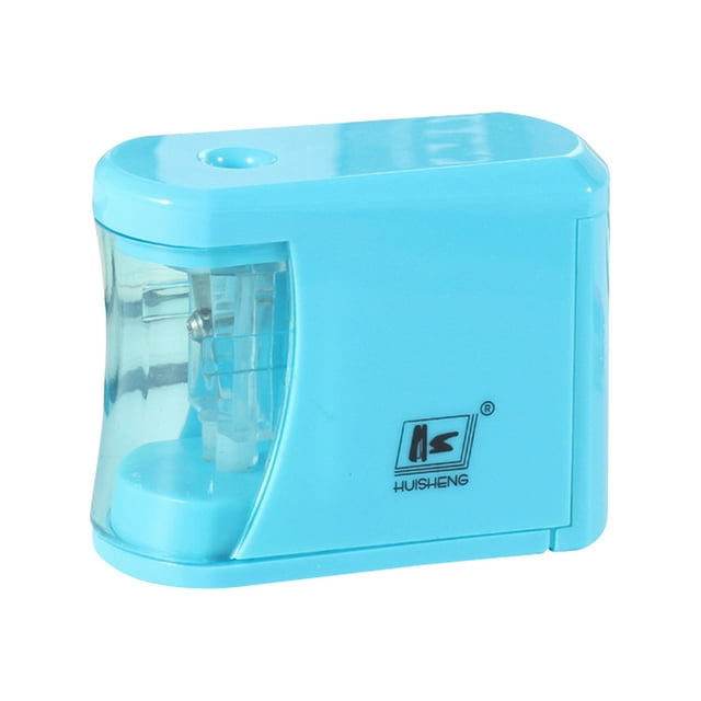 Graflsoa Automatic Electric Pencil Sharpener with Safety Stop, Battery-Powered (2 AA, Not Included), Blue, ABS Plastic, Portable Design for Students and Professionals