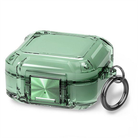 Colorful New Lock Switch Soft Shockproof Anti-dust Headset Cover Bluetooth Earphone Protector Wireless Earbuds Case Headphone Shell GREEN