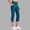 Sky Blue, variant on JUSLIO Womens Solid with Pockets Workout Yoga Split Hem Capri Leggings
