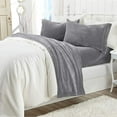thumbnail image 4 of Micro Fleece Extra Soft Cozy Velvet Plush Sheet Set. Deluxe Bed Sheets with Deep Pockets. Velvet Luxe Collection (Queen, Grey), 4 of 5