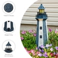 thumbnail image 2 of Sunnydaze Outdoor Backyard Garden Nautical Lighthouse Solar LED Pathlight Statue Figurine - 36" - Blue Stripe, 2 of 10