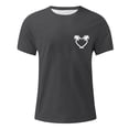 thumbnail image 3 of Camisas de Manga Larga para Hombres Imprimir Casual Cuello Redondo Blusa de Manga Corta, Camisas de Lino para Hombres, 3 of 3