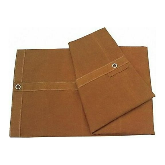 Standard Duty Tarp, 3 ft 6 in x 7 ft 6 in, 20 Mil, Brown, Cotton Canvas