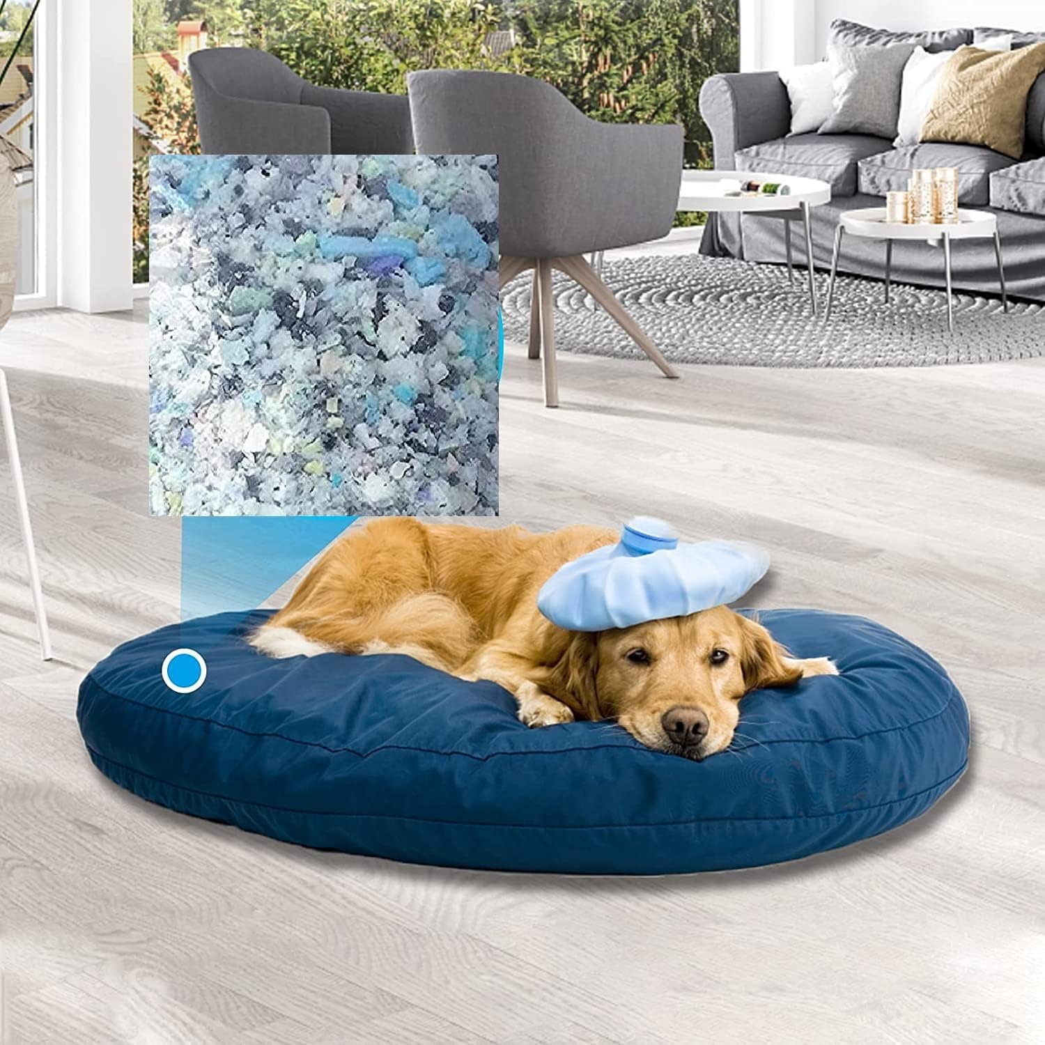 Amorstra Bean Bag Filler Shredded Memory Foam Filling 10 Pounds, Pillow  Stuffing Bean Bag Refill Material for Pouf Ottoman Couch Cushion Dog Bed  Stuffed Animals and Art Crafts - Blue 