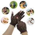 thumbnail image 5 of Unique Bargains 1 Pair Breathable Leopard Print Manicure Gloves Women Coffee Color, 5 of 6