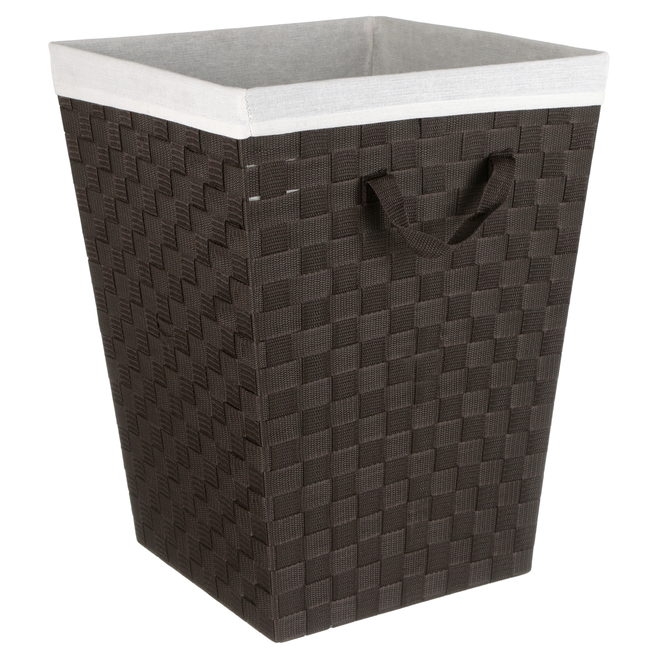 Whitmor Woven Strap Laundry Hamper with Fabric Liner, Espresso - image 4 of 8