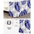 thumbnail image 3 of Blue Leaves Wrap Around Bed Skirts for King Bed 16" Drop,Bed Skirt with Adjustable Elastic Belt Dust Ruffle Bed Valance for Bedroom Hotel Abstract Modern Geometric Lines Simple Art Bed Frame Cover, 3 of 7