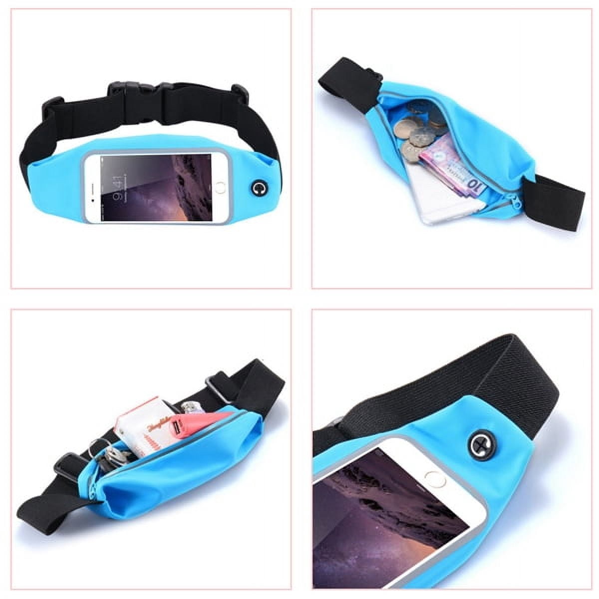 Running Waist Bag Belt Band for Samsung Galaxy S25 Edge/S25 Plus - Sports Gym Workout Case Cover Pouch Reflective