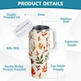 thumbnail image 2 of Yayeee 40oz Double-Wall Insulated Stainless Steel Tumbler with Handle Bottle, Autumn Leaves, 2 of 8