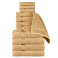 thumbnail image 2 of BNM Egyptian Cotton Luxury 12 Piece Towel Set, Yellow Gold, 2 of 5