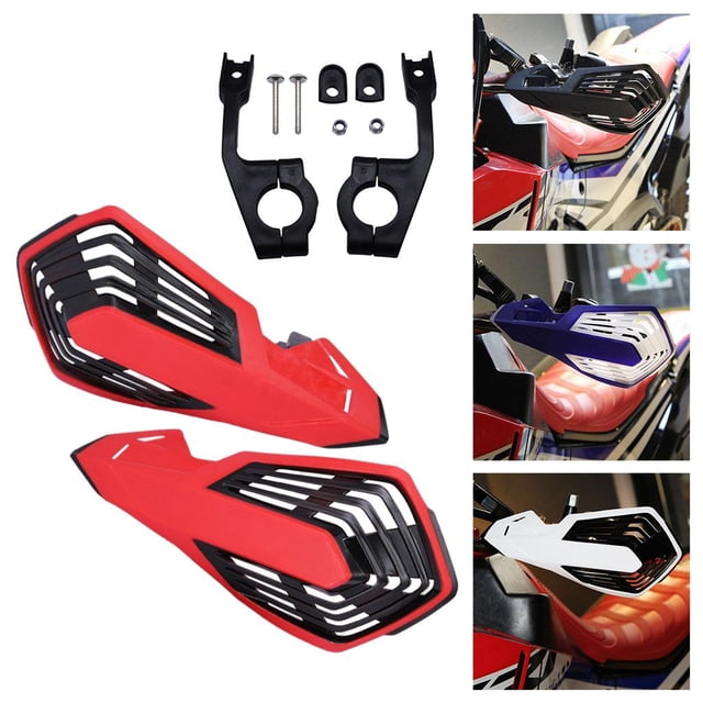 Manoplas de rejilla shamjiam para motocicleta 7/8 22 mm negro y rojo