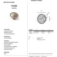 thumbnail image 2 of Alno A1472-BARC Fiore 1-1/2" Cabinet Knob Barcelona, 2 of 2