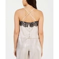 thumbnail image 5 of Leyden Womens Lace Trim Cami Tank Top, Metallic, X-Small, 5 of 5