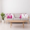 thumbnail image 4 of Ambesonne Floral Throw Pillow Cover 4 Pack, Apricot Flowers Blooms, 20", Pink Black White, 4 of 5