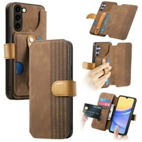 Wallet Case for Samsung Galaxy A53 5G, Premium PU Leather RFID Blocking Shockproof Cards Slots Hand Strap Slim Fit Flip Cover Stand Shockproof Full Protective Phone Case for Women Men, Brown