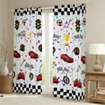thumbnail image 2 of Manfei Sport Car Blackout Curtains Set of 2 (52x84 Each),Extreme Game Window Curtains,White Black Red Curtains and Drapes For Boys,Microfiber Bedroom Decor, 2 of 6