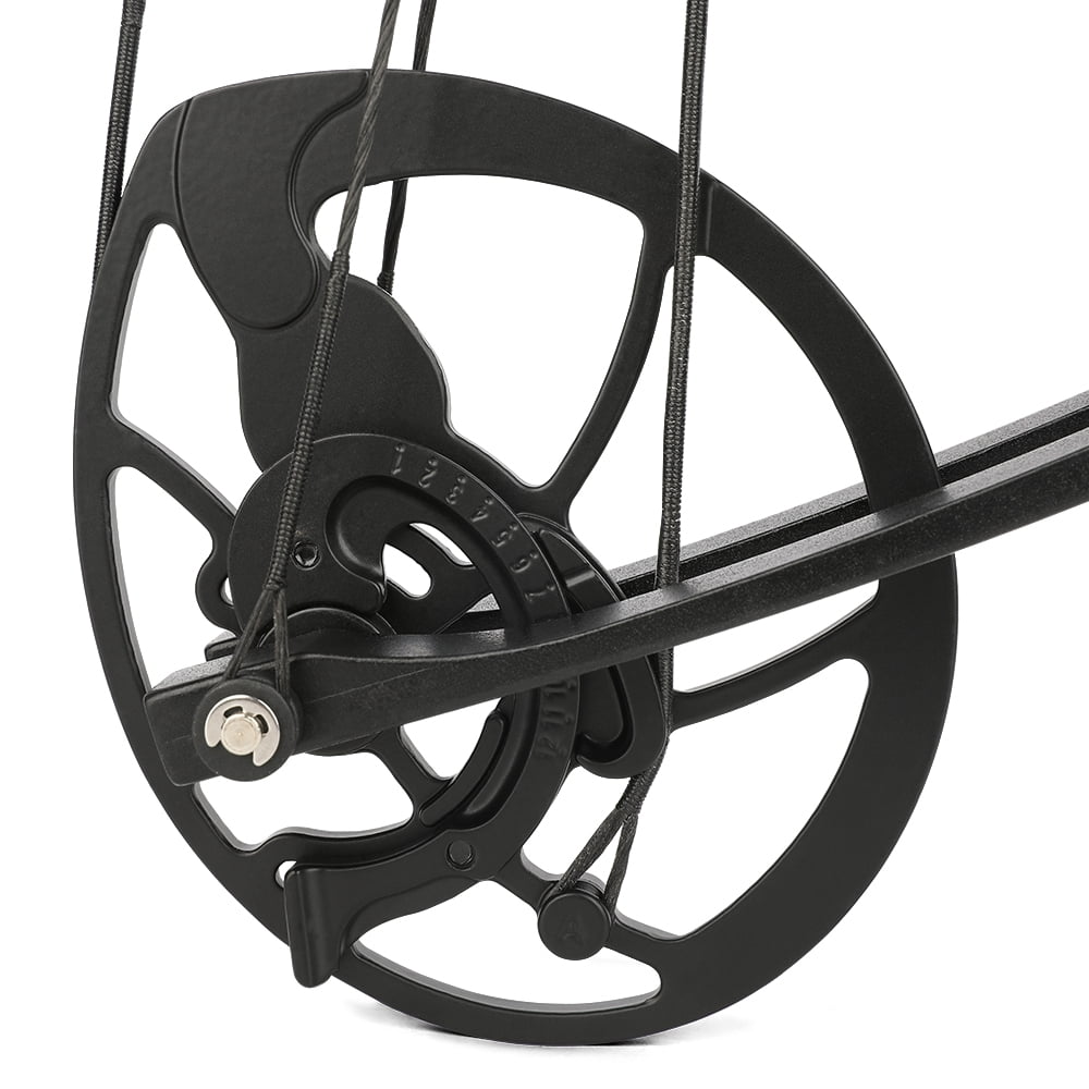 Adult Compound Bow, Adjustable 30-70 lbs Draw Weight, 23.5"-31" Draw Length, 30.5" Axle-to-Axle, 75% Let-Off, Aluminum Alloy Riser, Fiberglass Limbs, Black/Camouflage