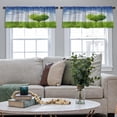 thumbnail image 4 of LALILO Kitchen Curtain Valance Tree Shape Heart Rod Pocket Window Curtain 52"x 18" Set of 2, 4 of 5