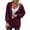 Wine, variant on JGGSPWM Women's Sweaters Cardigan Fall Clothes Open Front Cable Knit Oversized Winter Coats 3D Crochet Outerwear Beige L