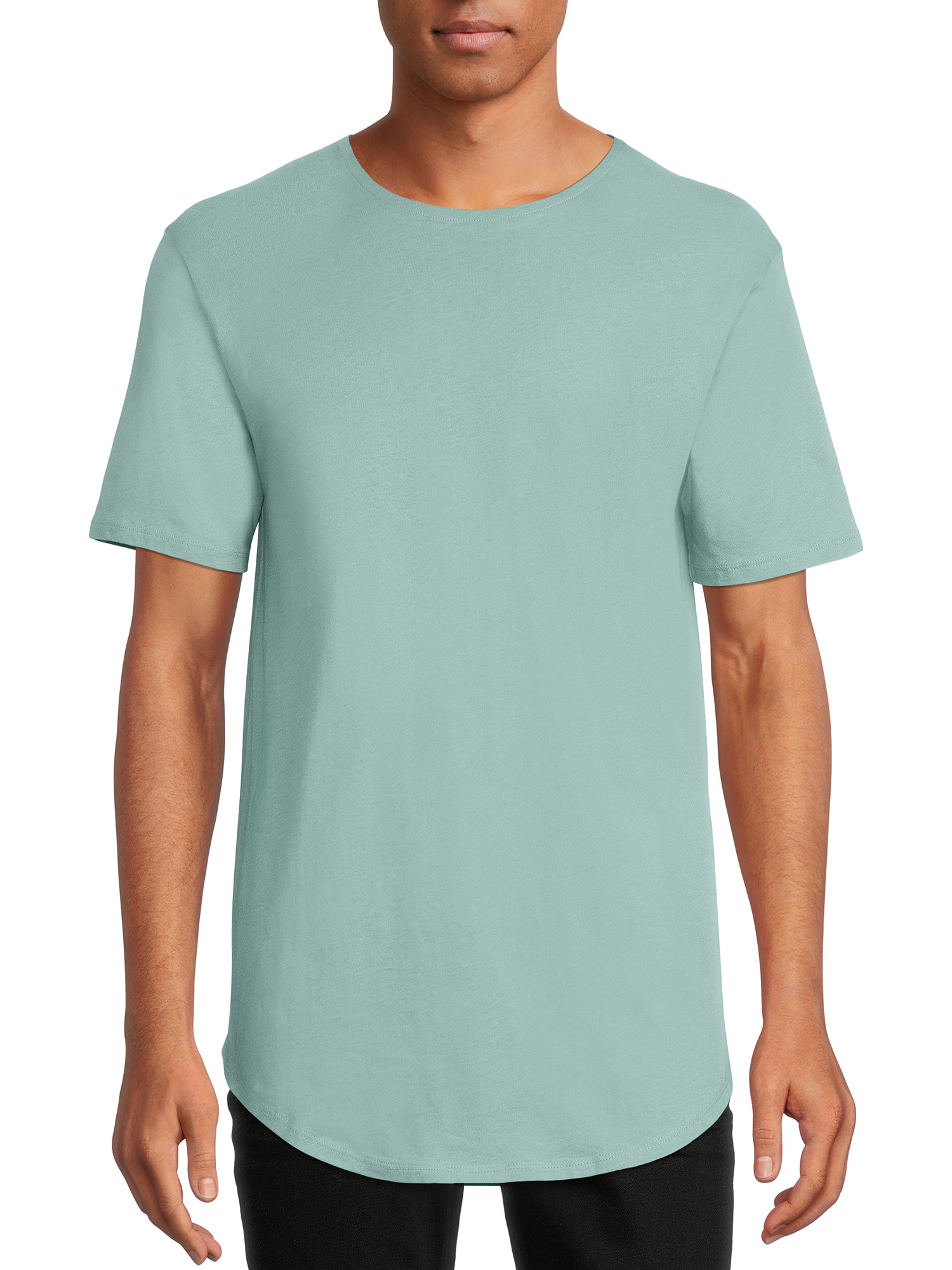 no boundaries men's elongated pocket tee