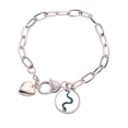 thumbnail image 1 of Animal Black Snake Sketch Pattern Heart Chain Bracelet Jewelry Charm Fashion, 1 of 3