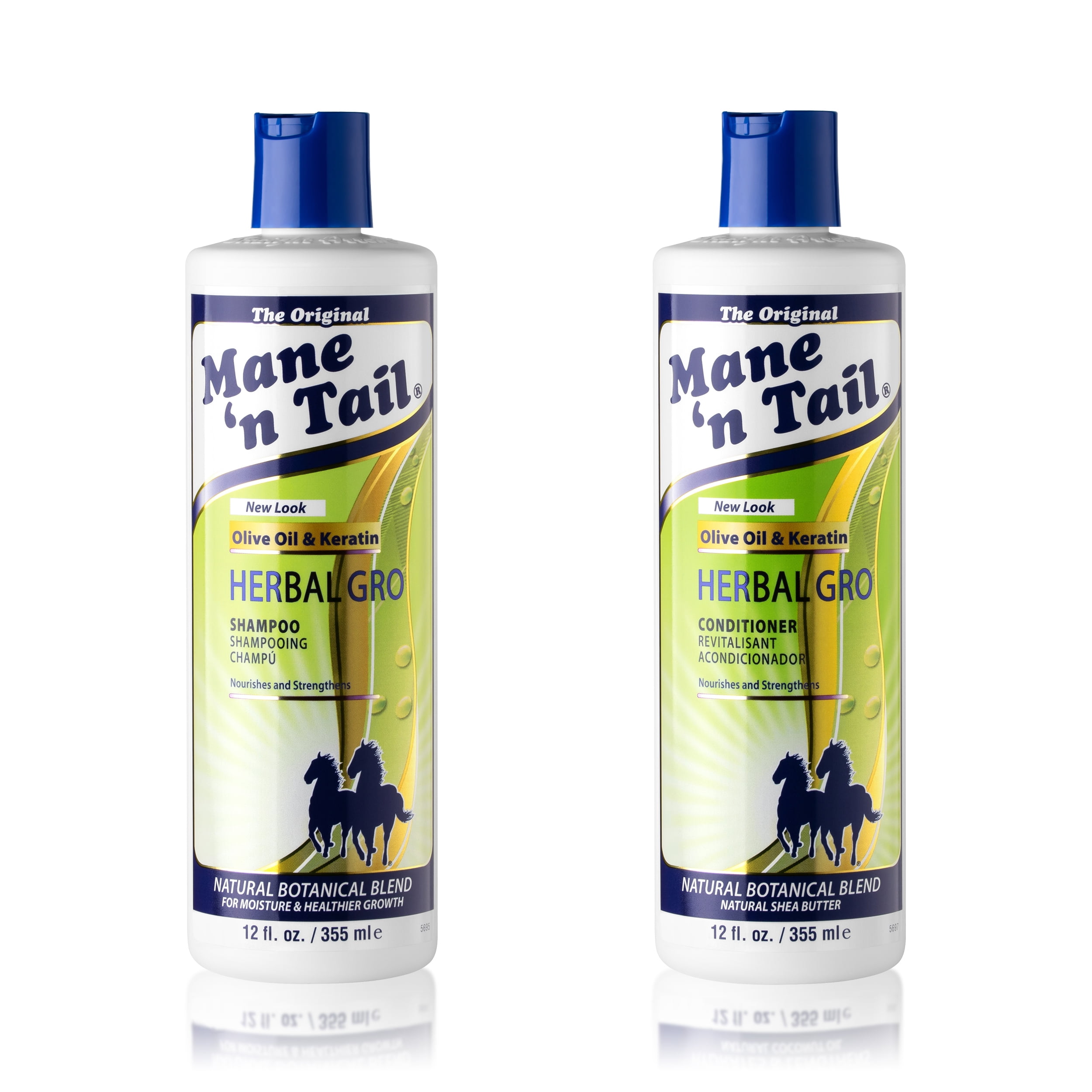 Mane 'n Tail Herbal Gro Shampoo and Conditioner Olive Oil Infused 12 Ounce Each