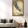 thumbnail image 5 of California United States Vintage Map Prints Canvas, California United States road Map Art Canvas, Canvas, ,Modern Wall Art, Street Map Artwork, 5 of 6