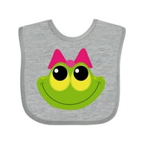Inktastic Frog Face Girl Girls Baby Bib