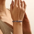 thumbnail image 2 of Juwaliy 18K White Gold Plated Oval Tennis Bracelets for Women,September Birthstone Bracelet Blue Sapphire Jewelry Mom Valentines Mothers Day Gift Idea, 2 of 8