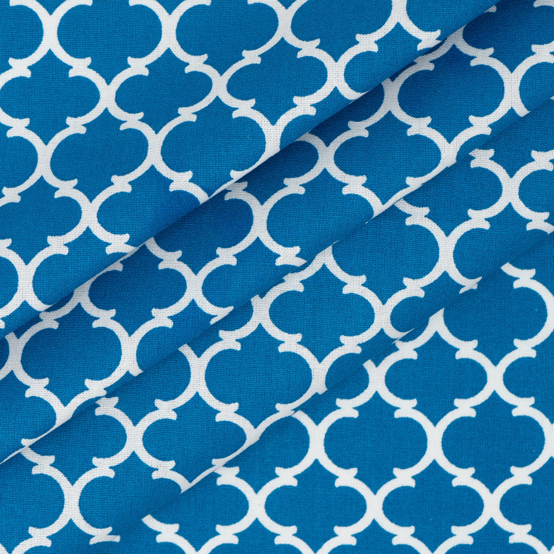 Waverly Inspirations, 100% Cotton, Sewing & Crafting, Ogee Grecian Blue, Fat Quarter, Prints, 21 x 18