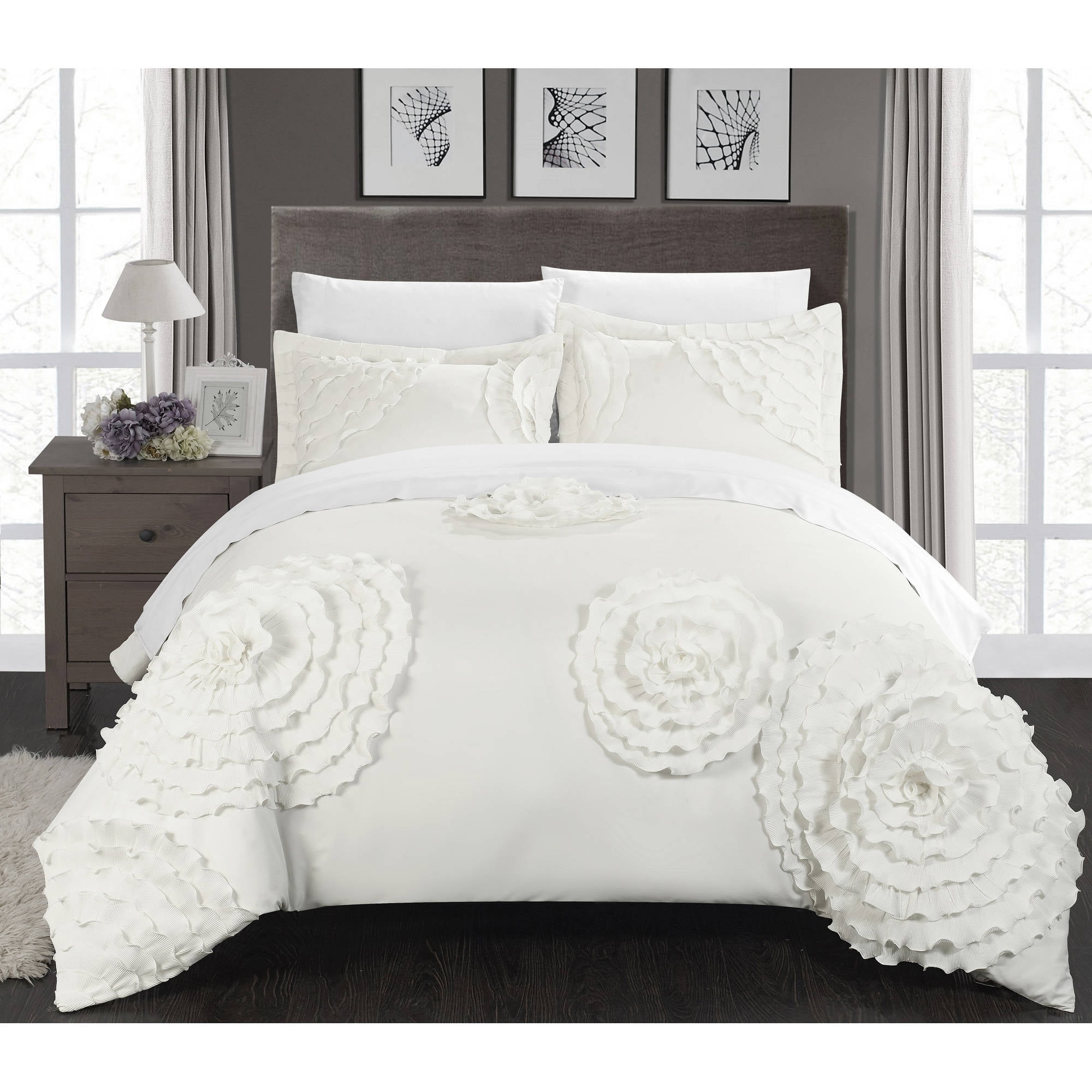 Chic Home Marissa 7 Piece Duvet Cover Set Walmart Com