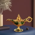 thumbnail image 4 of Lámpara Estatua Lámpara Mito Lámpara de los Deseos Olla Lámpara de Aceite de Mesa Clásica Artesanía Árabe para Verde, 4 of 8