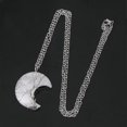 thumbnail image 4 of Collar con colgante de cristal natural con forma de luna y árbol de la vida, colgante de Reiki de piedra natural de cuarzo rosa, 4 of 5