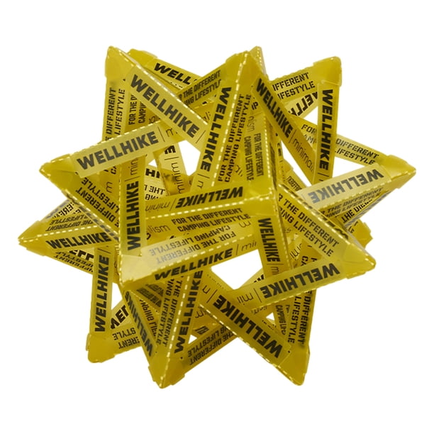 DIY Star Camping Lámpara Cubierta Exterior Linterna Sombra Accesorios () Amarillo