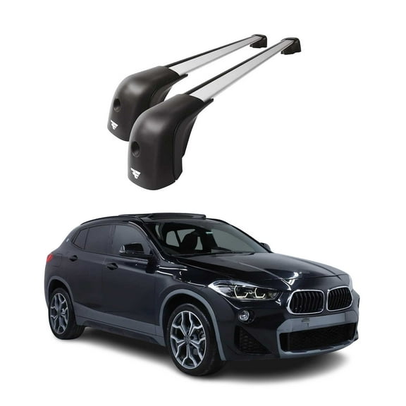 Roof Racks Cross Bars for BMW X2 F39 2018-2023 Aluminium 220lb Silver