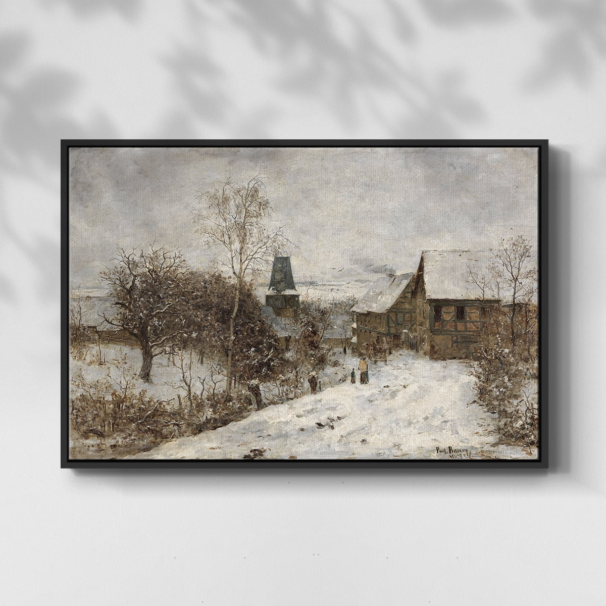 Vintage Landscape-CCLXXXVI By Wexford Home Framed in Black Wood Gallery Wrapped Canvas 27 in. x 41 in.
